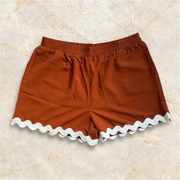 NWT CCTOO| 2 Piece Shorts And Crop Top Terracotta Color - Picture 4 of 9